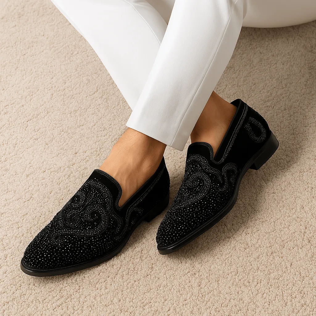 Domoir | Spiked Heel Loafers