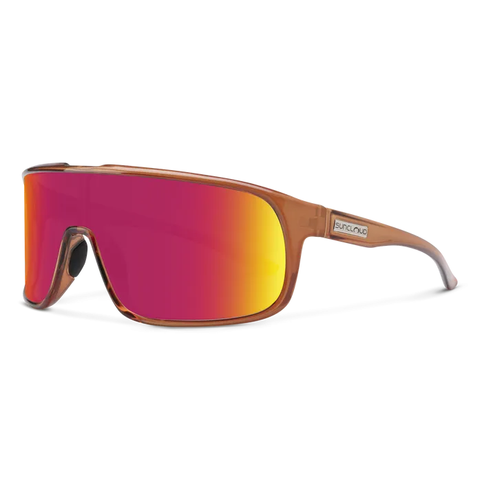 Double Up - Matte Crystal Amber   Polarized Red Mirror Lens