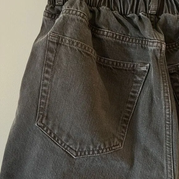 FRAME Paperbag Denim‎ Jean Shorts Olive Green Washed Moss High Waist Size Medium