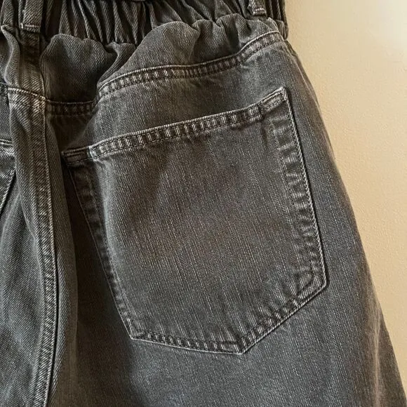 FRAME Paperbag Denim‎ Jean Shorts Olive Green Washed Moss High Waist Size Medium