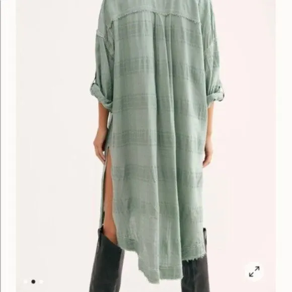 Free People Sahara Sounds Shirt Dress Small NWT