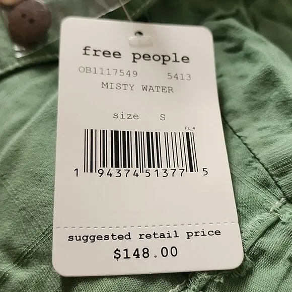 Free People Sahara Sounds Shirt Dress Small NWT