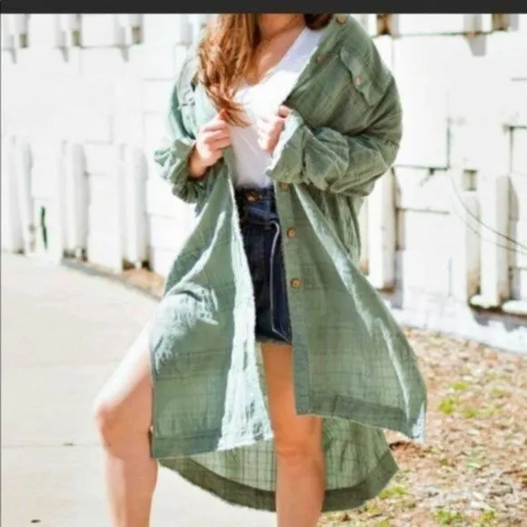 Free People Sahara Sounds Shirt Dress Small NWT
