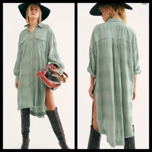 Free People Sahara Sounds Shirt Dress Small NWT