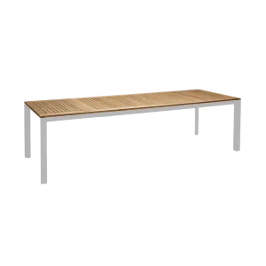 Grove Large Extension Outdoor Dining Table 220/280x100 - White