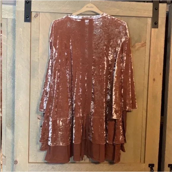 HAH Hot as Hell crushed velvet dress with bell sleeves Size Medium New with tag