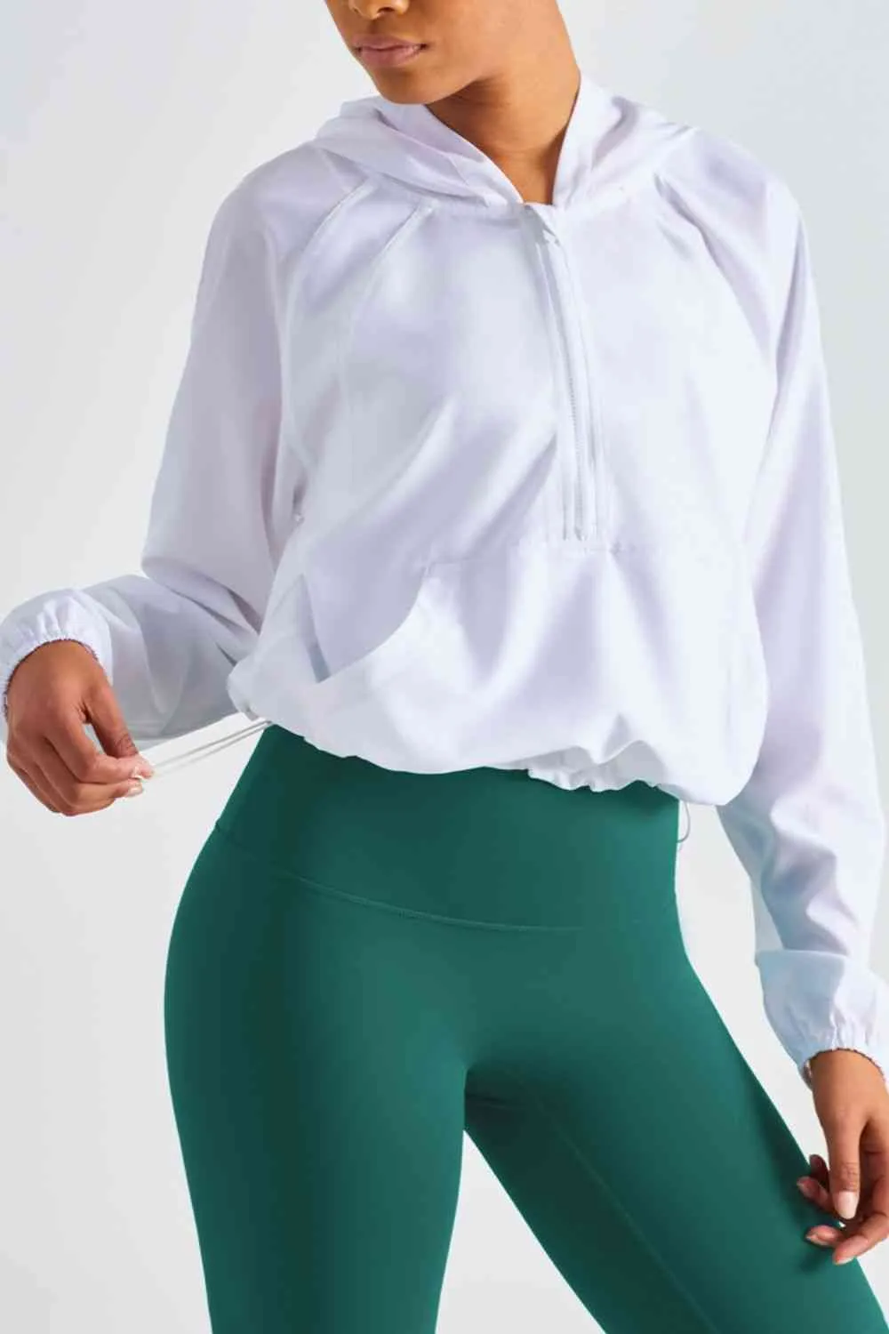 Half-Zip Hooded Sports Top
