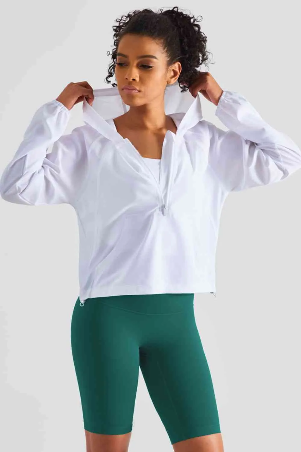 Half-Zip Hooded Sports Top