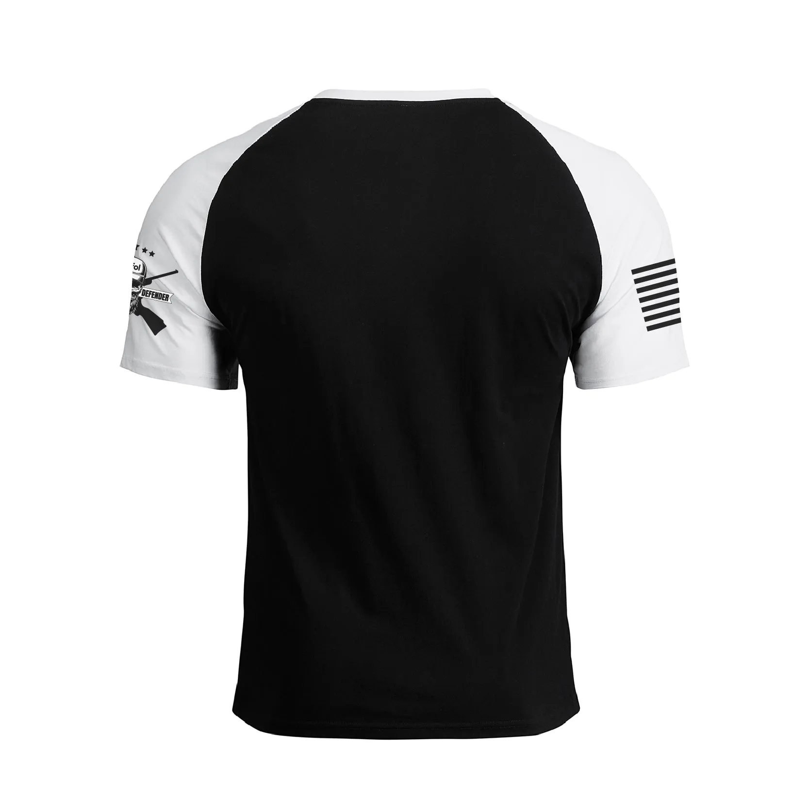 IN MY DEFENSE 100% COTTON RAGLAN GRAPHIC TEE