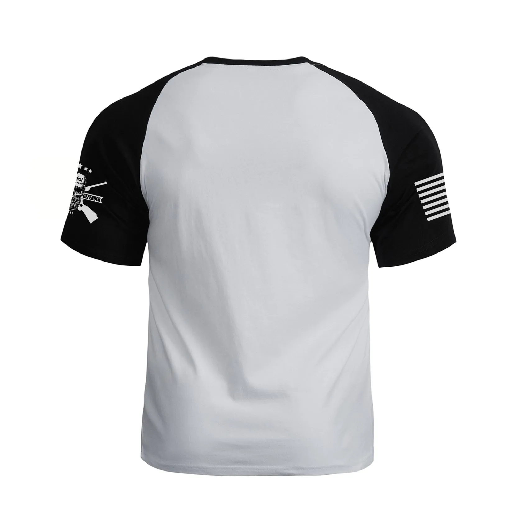 IN MY DEFENSE 100% COTTON RAGLAN GRAPHIC TEE