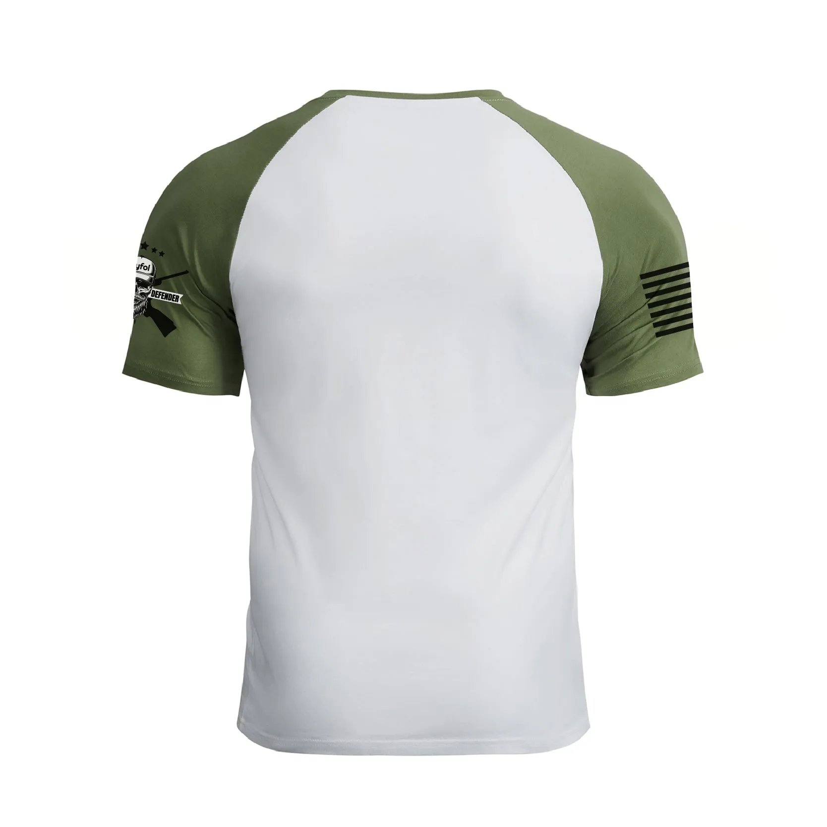 IN MY DEFENSE 100% COTTON RAGLAN GRAPHIC TEE