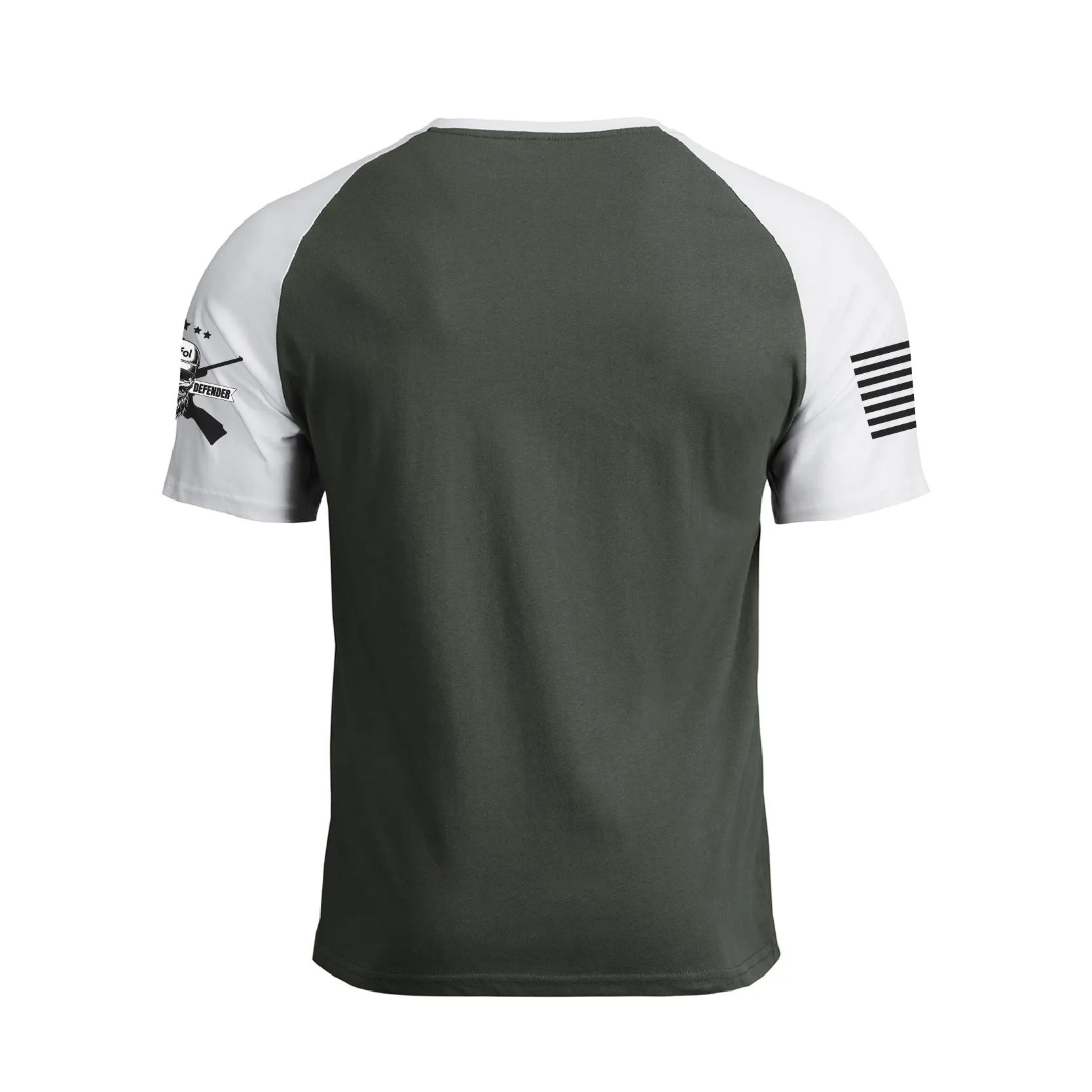 IN MY DEFENSE 100% COTTON RAGLAN GRAPHIC TEE