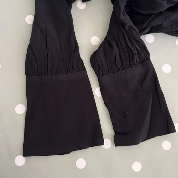 J. Crew Drapey wrap dress BD409 Black 4