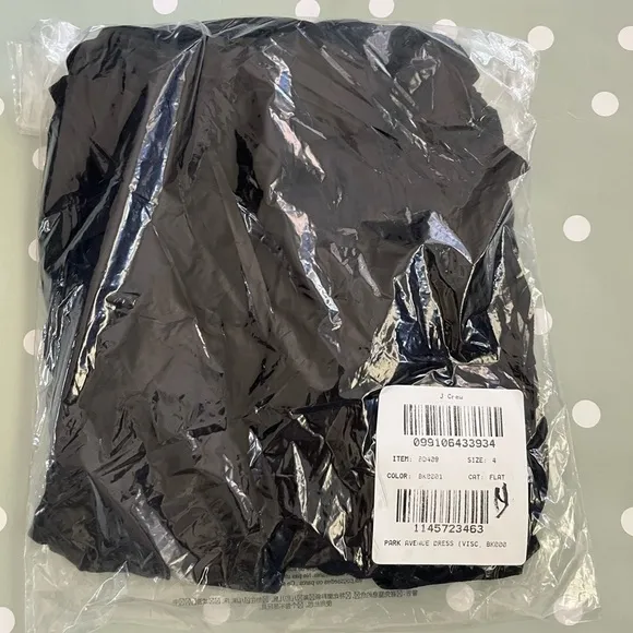 J. Crew Drapey wrap dress BD409 Black 4