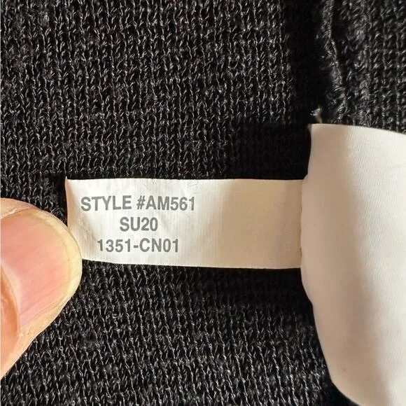 J. CREW Juliette collarless sweater-blazer in linen blend-AM561 Black Size Large