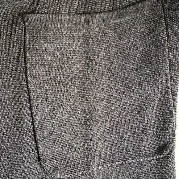 J. CREW Juliette collarless sweater-blazer in linen blend-AM561 Black Size Large