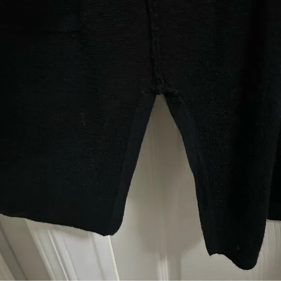 J. CREW Juliette collarless sweater-blazer in linen blend-AM561 Black Size Large