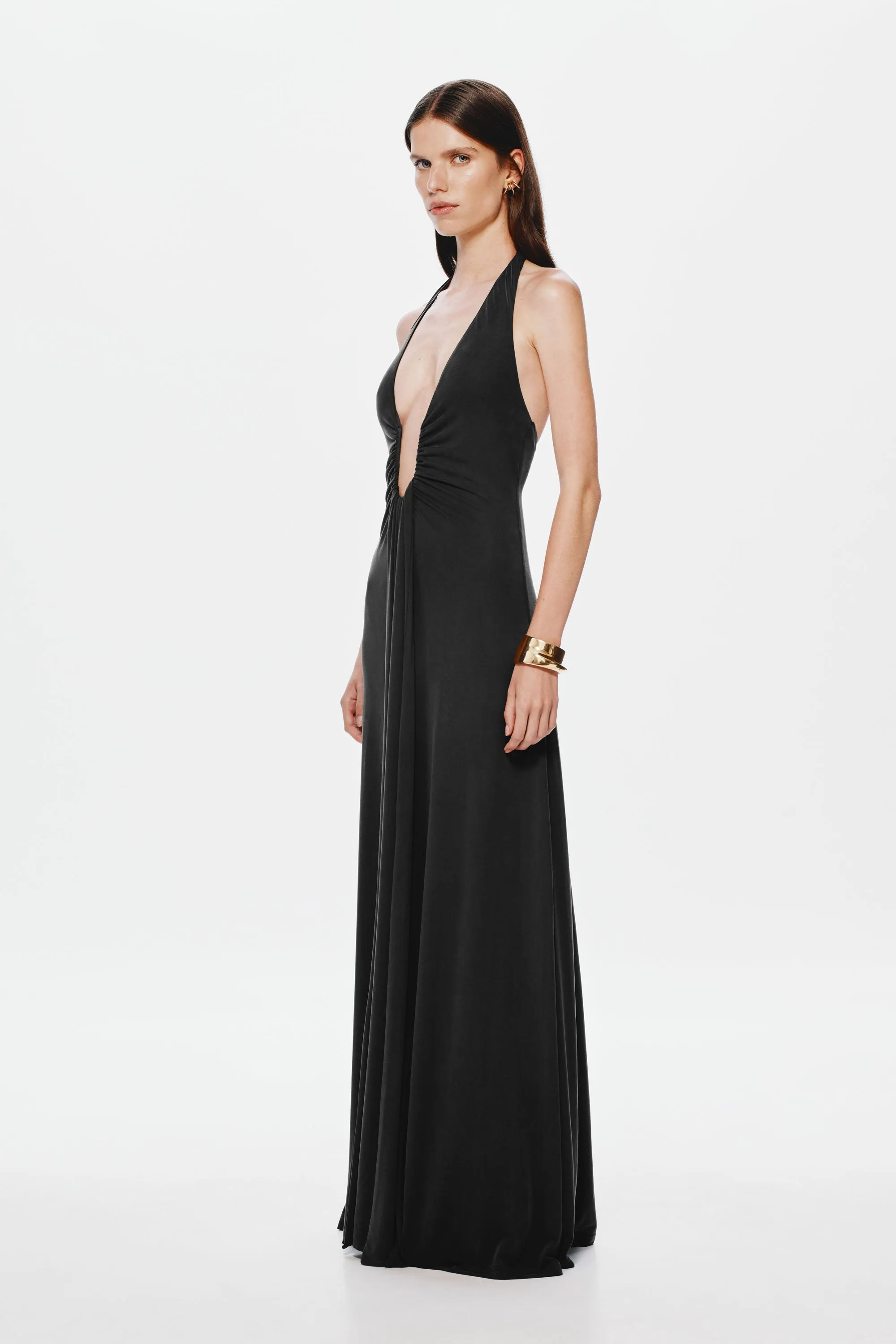 JENNIFER CUPRO MAXI DRESS