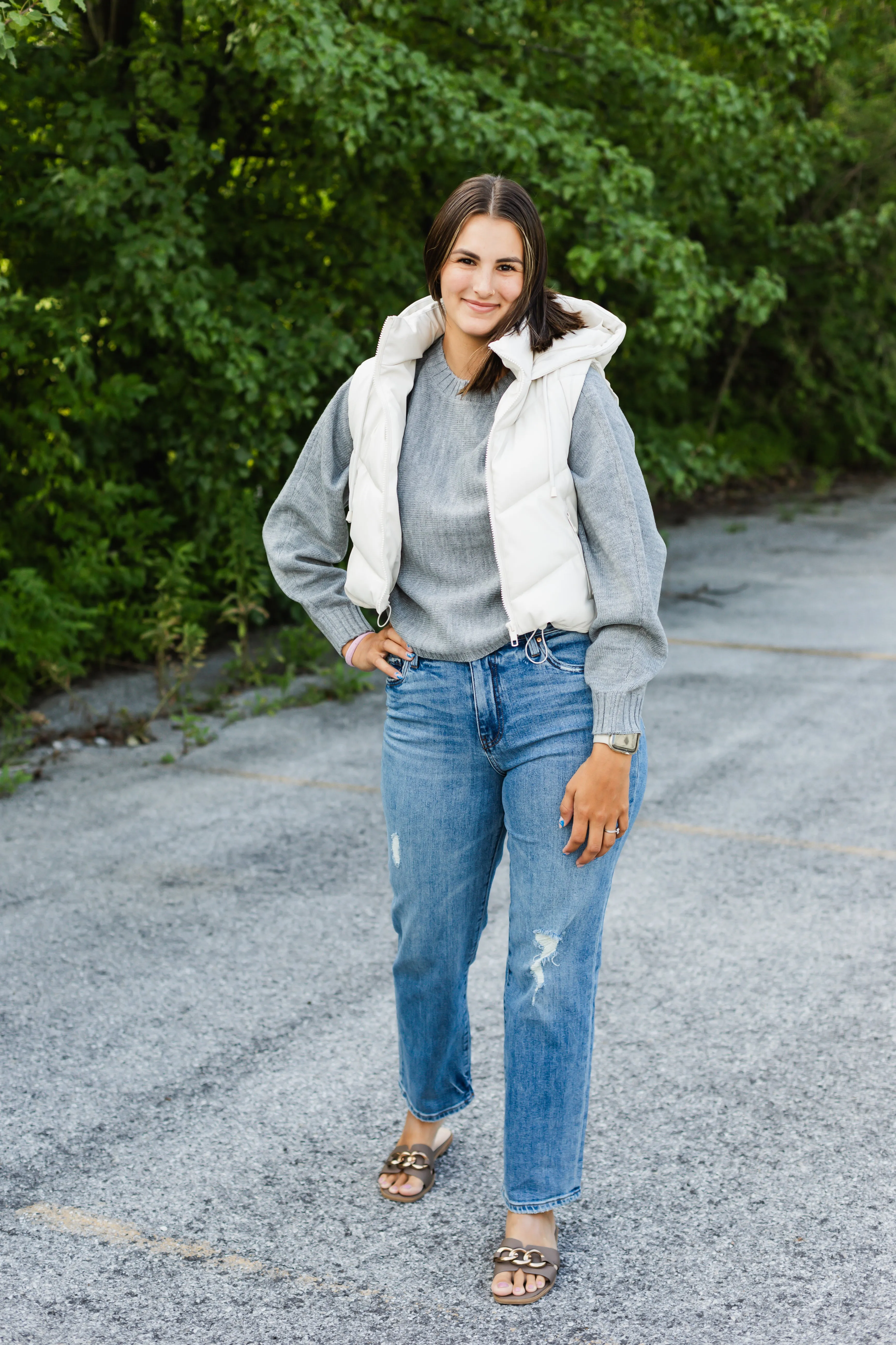 kenna vest in off white