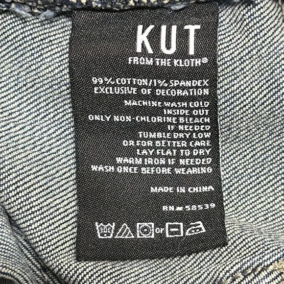 Kut From The Kloth Womens Straight Leg Jeans, Stevie High Rise Western, Size 10