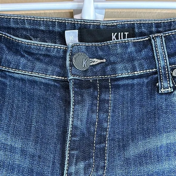 Kut From The Kloth Womens Straight Leg Jeans, Stevie High Rise Western, Size 10