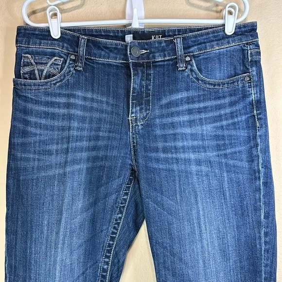 Kut From The Kloth Womens Straight Leg Jeans, Stevie High Rise Western, Size 10