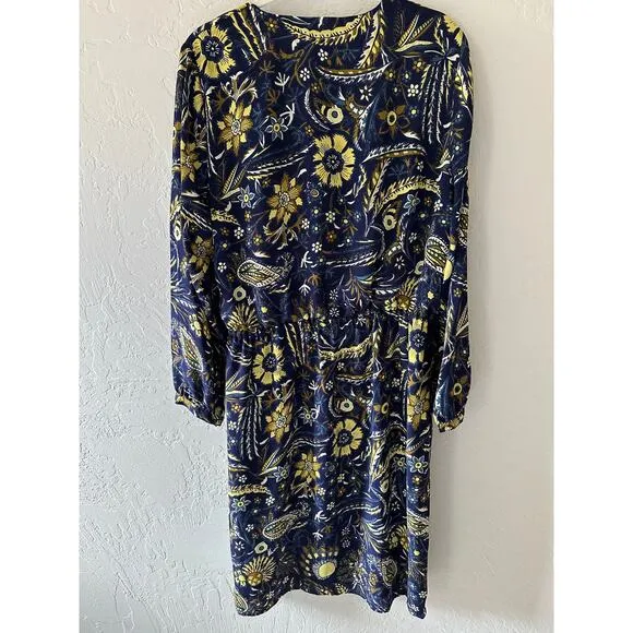 LANDS END | Women’s Floral Paisley Faux Wrap Dress NEW Size 18W Prairiecore Boho