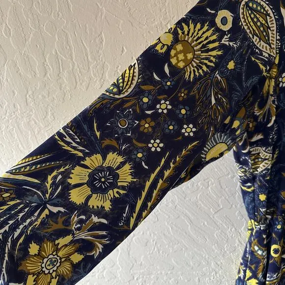 LANDS END | Women’s Floral Paisley Faux Wrap Dress NEW Size 18W Prairiecore Boho