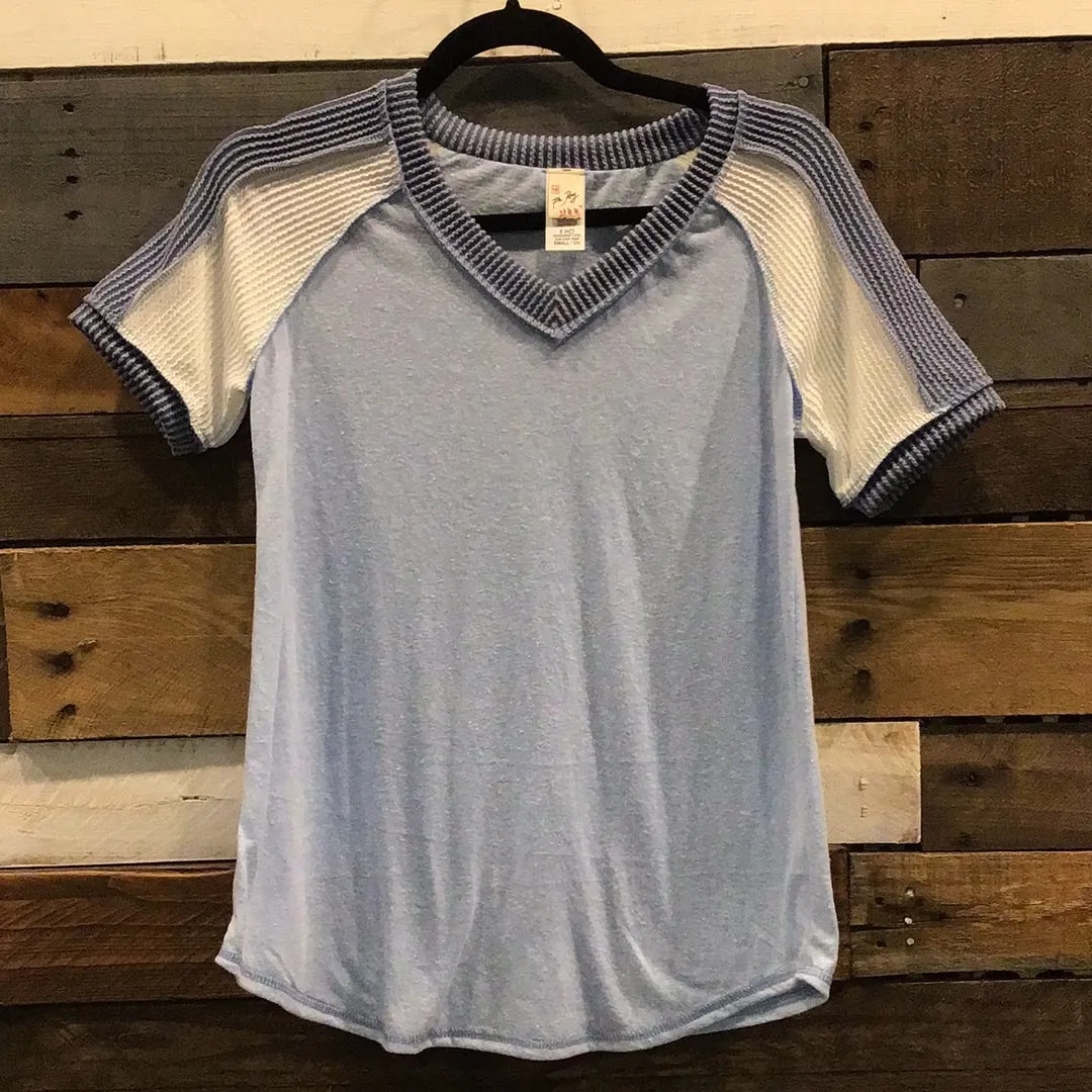 Let’s Get Sporty Raglan in Blue