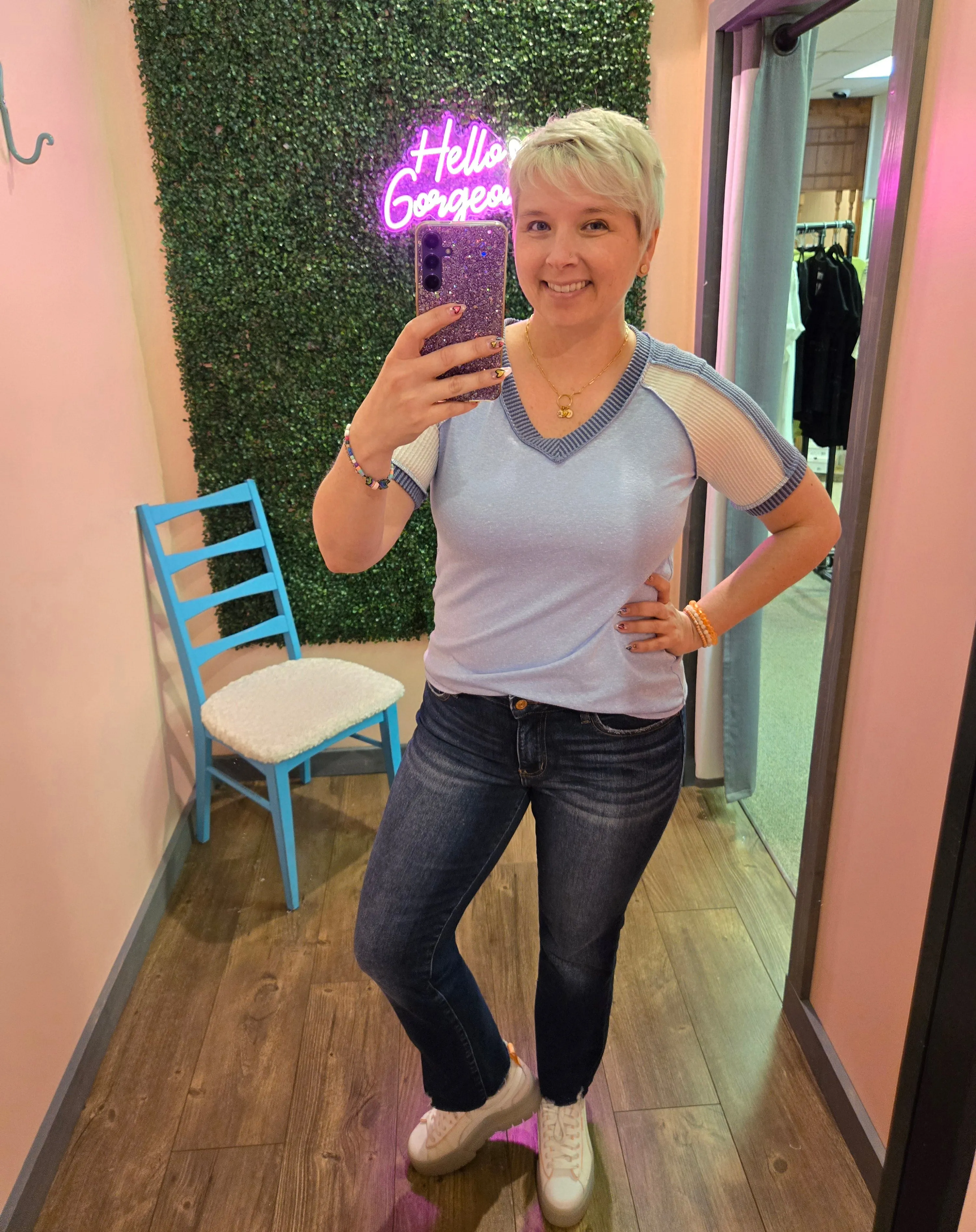 Let’s Get Sporty Raglan in Blue