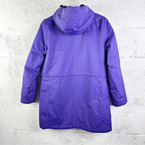 LL Bean Women's Size Small Winter Warmer Insulated Coat Hooded Mid-Length Purple