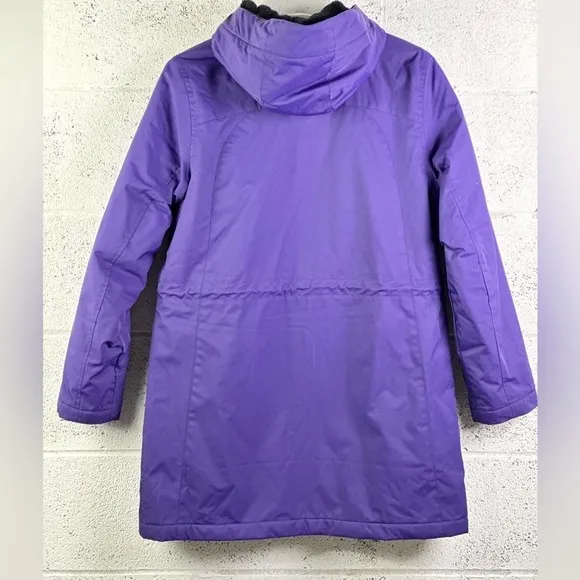 LL Bean Women's Size Small Winter Warmer Insulated Coat Hooded Mid-Length Purple
