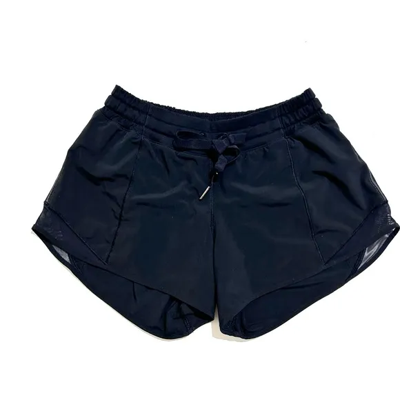 LULULEMON athletic Shorts Black 4 logo sport gym running yoga