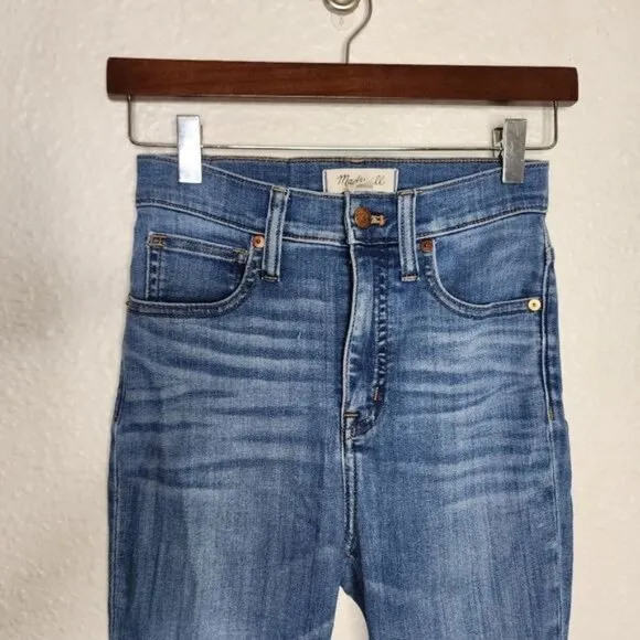 Madewell 11&quot; High Rise Skinny Jeans in Layne Wash Tencel Denim Edition Size 24