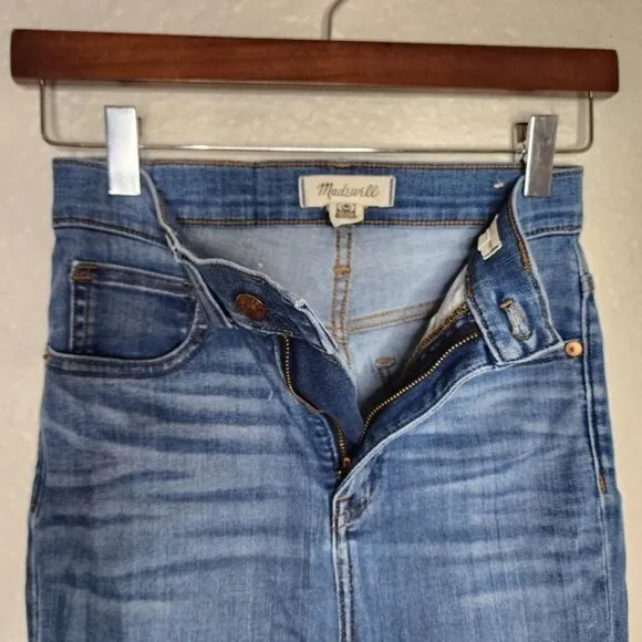 Madewell 11&quot; High Rise Skinny Jeans in Layne Wash Tencel Denim Edition Size 24