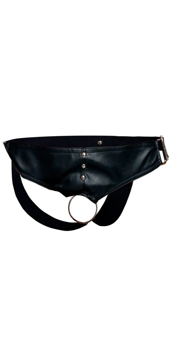 Malebasics Dmbl01 Dngeon Cockring Jockstrap Black