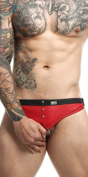 Malebasics Dmbl01 Dngeon Cockring Jockstrap Red
