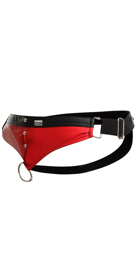 Malebasics Dmbl01 Dngeon Cockring Jockstrap Red