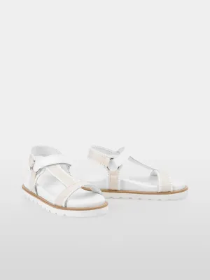Marc Cain White Sporty Velcro Sandals With Fastener