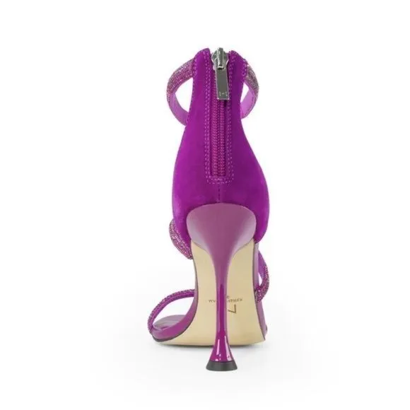 MARC FISHER LTD Carita Ankle Strap Heeled Sandal in Purple Size 7.5