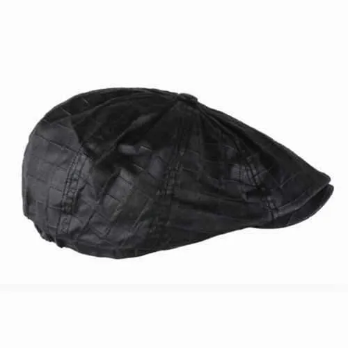 Men Cotton Octagonal Cap Outdoor Casual Plaid Newsboy Beret Painter Cap