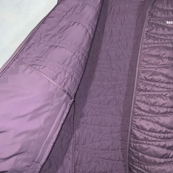 Merrell Terrain Insulated Lightweight Lavender Outdoors Sporty Zip Up Jacket XL