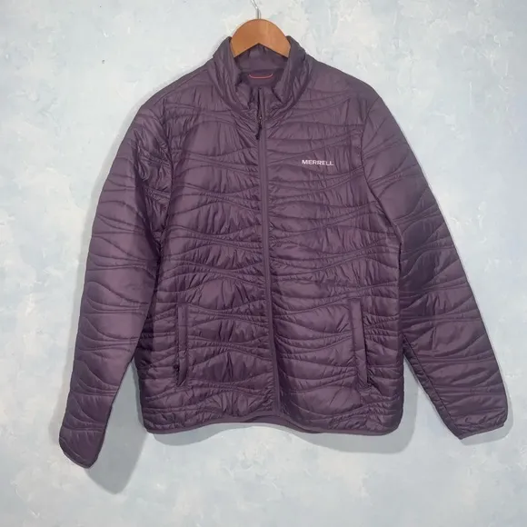 Merrell Terrain Insulated Lightweight Lavender Outdoors Sporty Zip Up Jacket XL