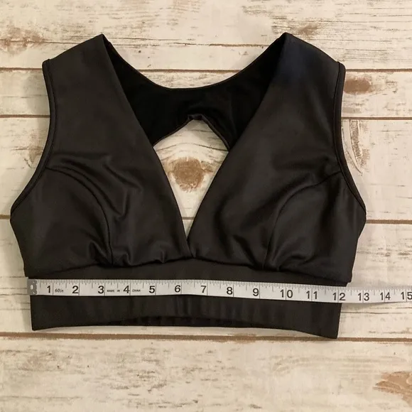 MICHI FLARE LONGLINE BRA BLACK XS
