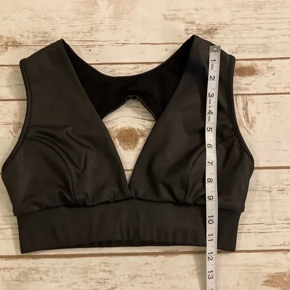 MICHI FLARE LONGLINE BRA BLACK XS