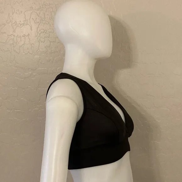 MICHI FLARE LONGLINE BRA BLACK XS