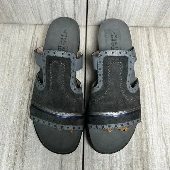 Naot Nifty Bohemian Heeled Chunky Sandal Slip On Slide Womens Size 10 EUR 41