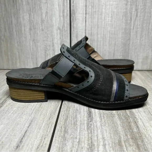 Naot Nifty Bohemian Heeled Chunky Sandal Slip On Slide Womens Size 10 EUR 41