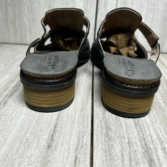 Naot Nifty Bohemian Heeled Chunky Sandal Slip On Slide Womens Size 10 EUR 41