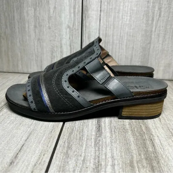 Naot Nifty Bohemian Heeled Chunky Sandal Slip On Slide Womens Size 10 EUR 41